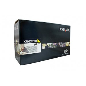 Lexmark X792DE High Yeild Yellow Prebate Toner X792X1YG